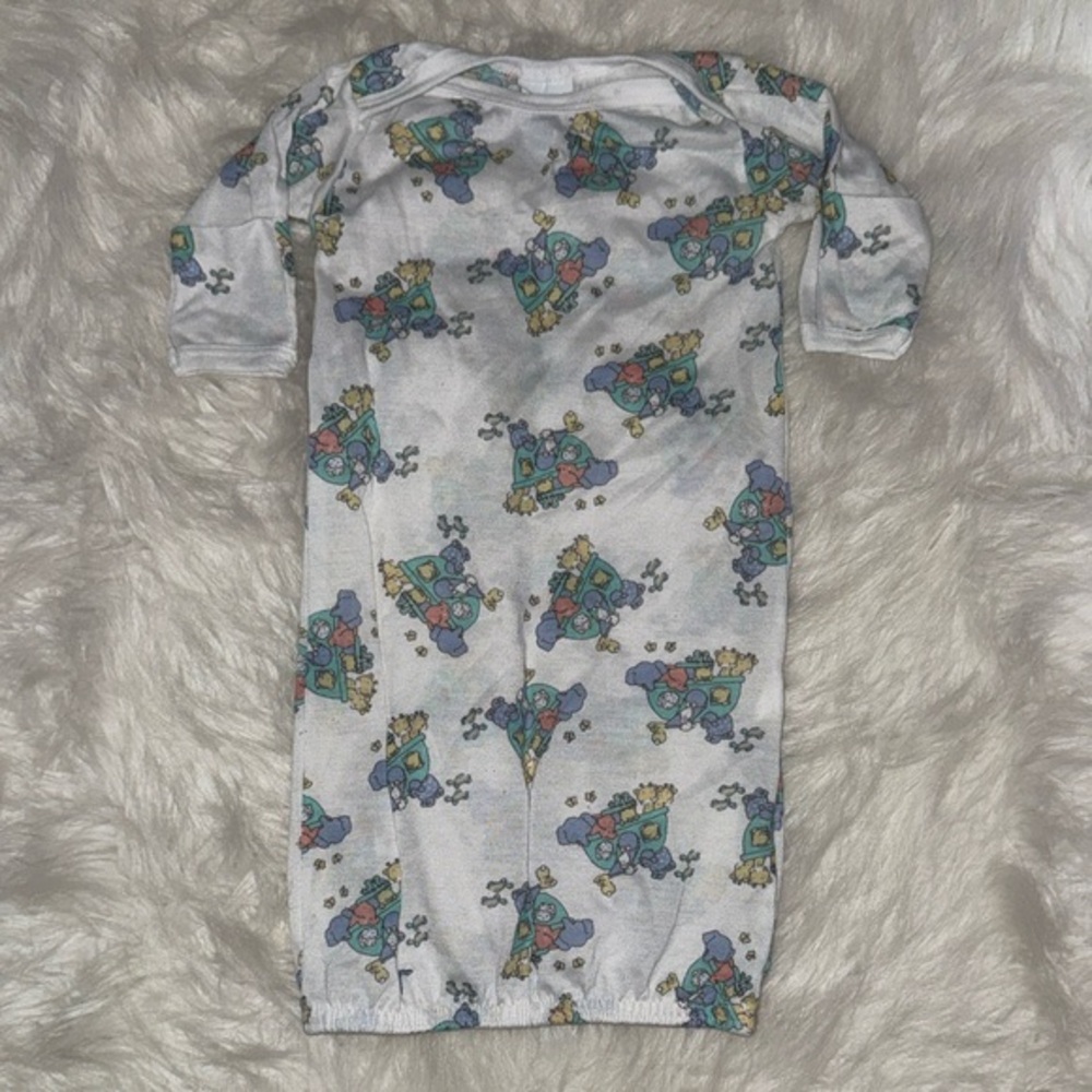 Spencer's Baby Gown with Elephant Print - White and Multicolor